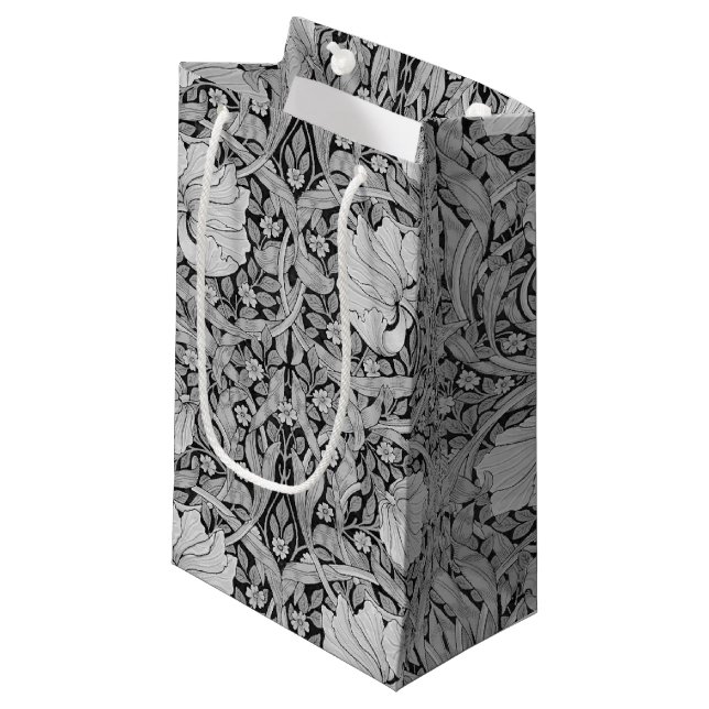 Petit Sac Cadeau Monotone gris Pimpernel, William Morris (Devant Angle)