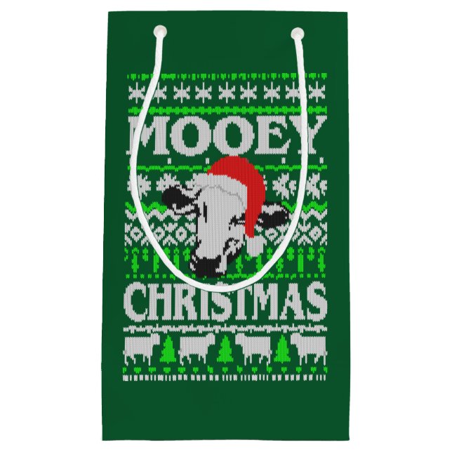 Petit Sac Cadeau Mooey Noël moche Sweat de Noël (Devant)