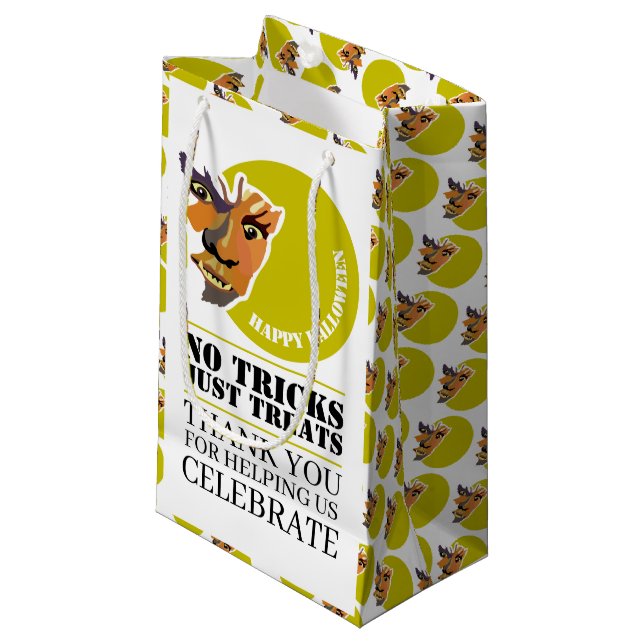 Petit Sac Cadeau Moon Wolf, Soirée Halloween (Devant Angle)