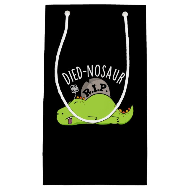 Petit Sac Cadeau Mored nosaur Dinosaure Drôle Puns Dark BG (Devant)