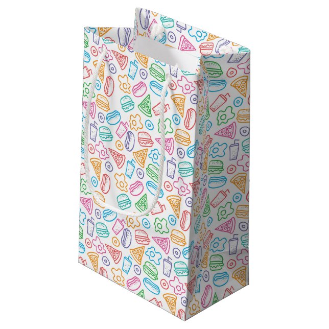Petit Sac Cadeau Motif 2 d'aliments de préparation rapide (Dos Angle)