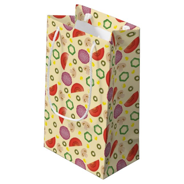 Petit Sac Cadeau Motif 2 de pizza (Dos Angle)