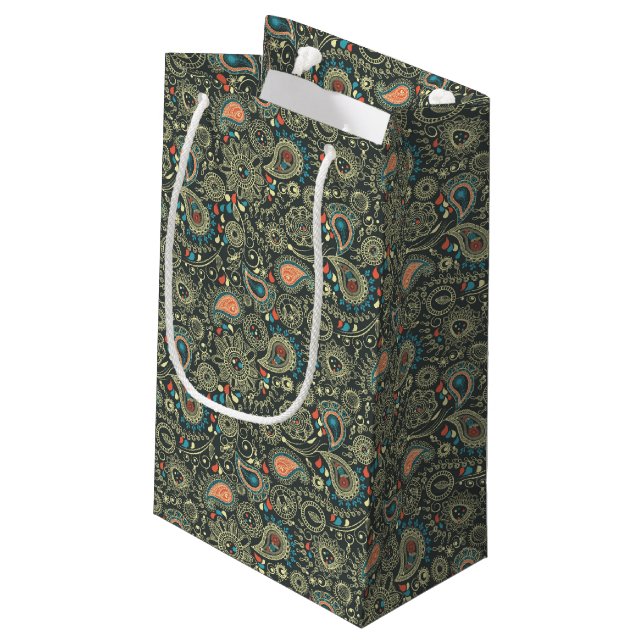 Petit Sac Cadeau Motif 3 de Paisley (Dos Angle)