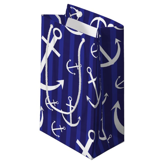 Petit Sac Cadeau motif Ancre (Devant Angle)