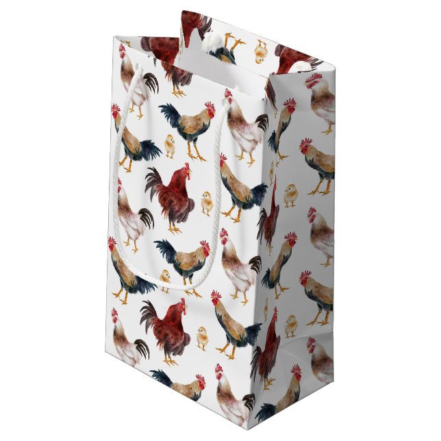 Petit Sac Cadeau Motif animal de la ferme de poulet (Dos Angle)