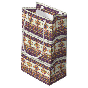 Petit Sac Cadeau Motif aztèque coloré