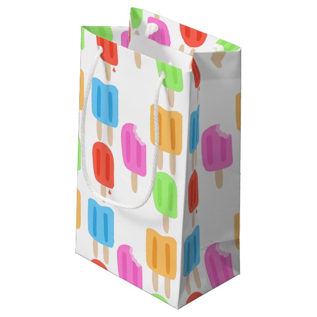 Petit Sac Cadeau Motif coloré de Popsicle (Dos Angle)