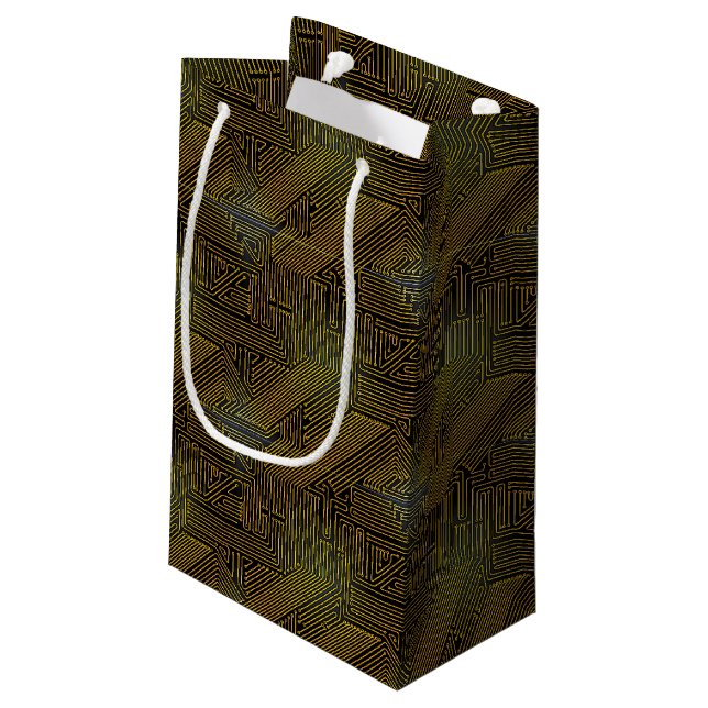 Petit Sac Cadeau Motif de carte d'ordinateur (Dos Angle)