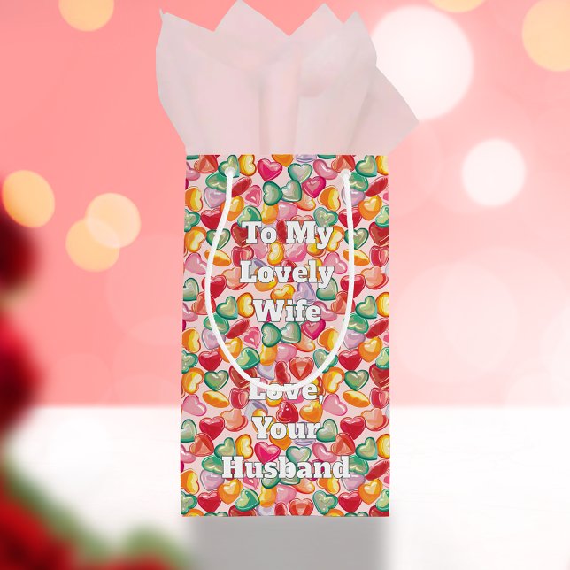 Petit Sac Cadeau Motif de coeur sucré personnalisable (Créateur téléchargé)