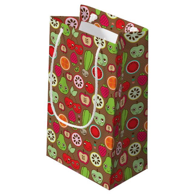 Petit Sac Cadeau Motif de cuisine de fruit (Dos Angle)