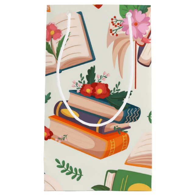 Petit Sac Cadeau Motif de livre (Devant)