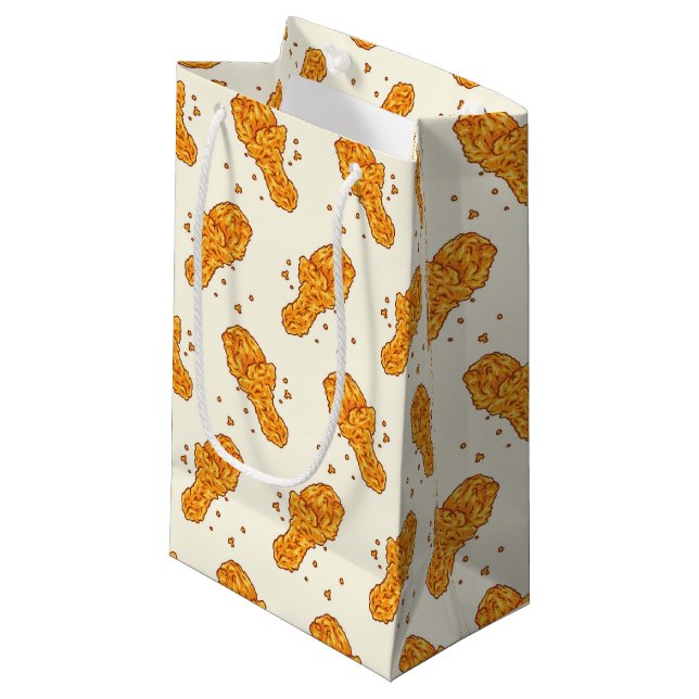 Petit Sac Cadeau motif de poulet carrelé cool (Devant Angle)