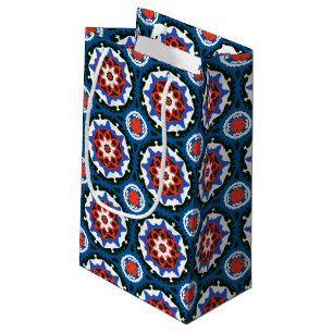 Petit Sac Cadeau Motif de Suzani avec l'ornement audacieux