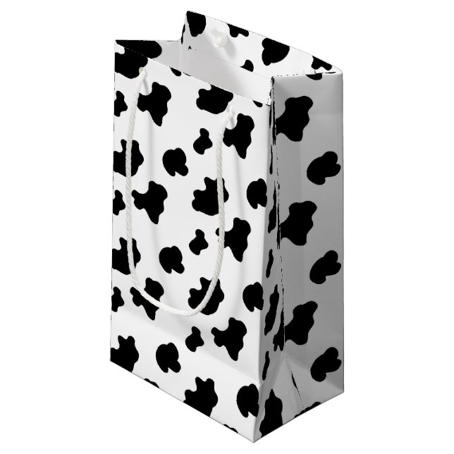 Petit sac cadeau motif de vache (Devant Angle)