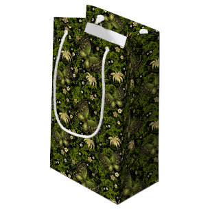 Petit Sac Cadeau Motif de Vert-or de ressort