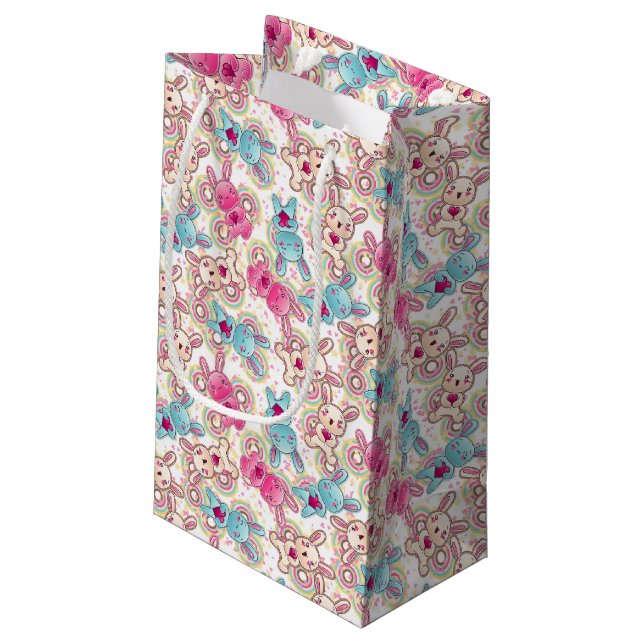Petit Sac Cadeau Motif d'enfant de Kawaii avec des griffonnages (Dos Angle)