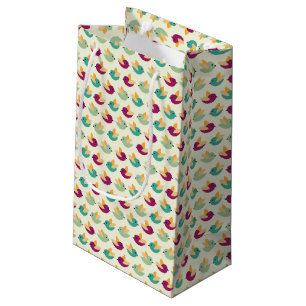 Petit Sac Cadeau Motif d'oiseaux
