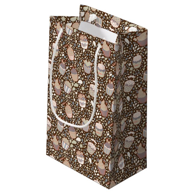 Petit Sac Cadeau Motif doux fait de petits gâteaux savoureux (Dos Angle)