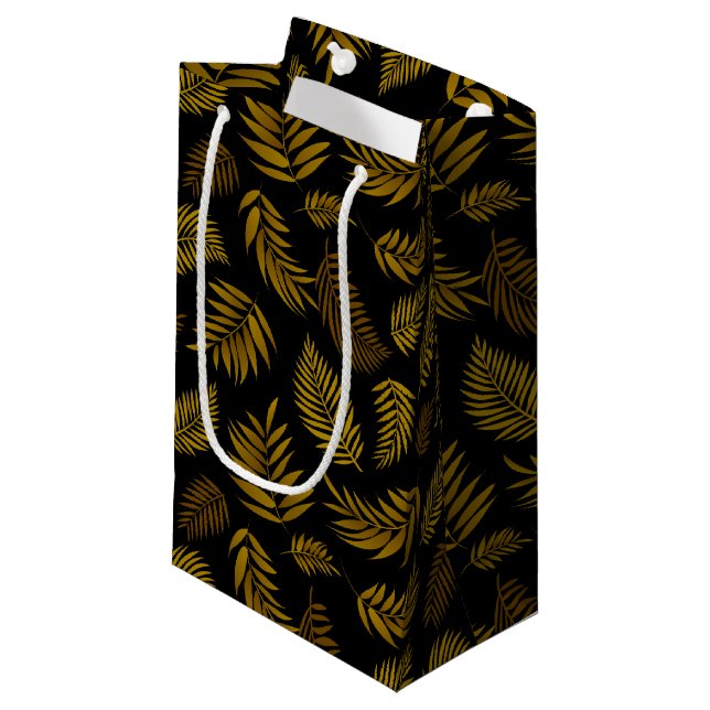 Petit Sac Cadeau Motif Feuille tropical 14 (Devant Angle)