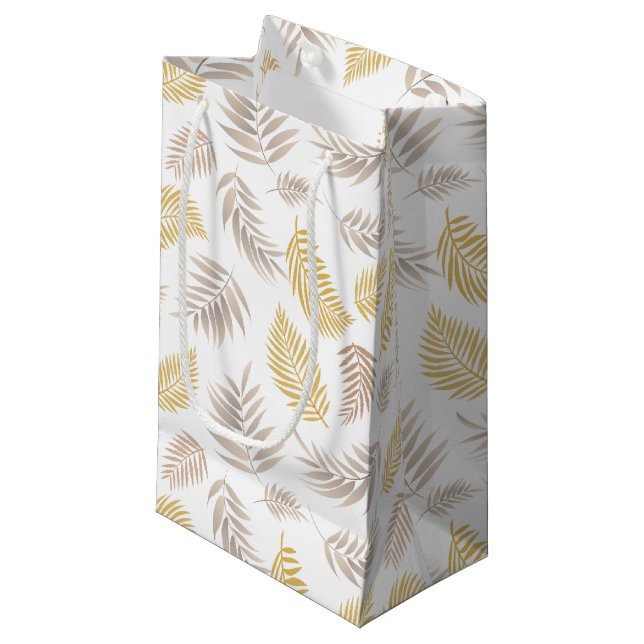 Petit Sac Cadeau Motif Feuille tropical 7 (Devant Angle)