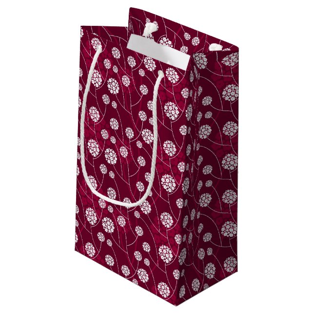 Petit Sac Cadeau Motif floral abstrait (Dos Angle)