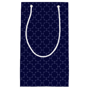 Petit Sac Cadeau Motif géométrique islamique bleu foncé