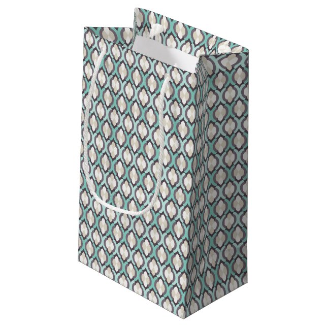 Petit Sac Cadeau Motif marocain de turquoise (Dos Angle)
