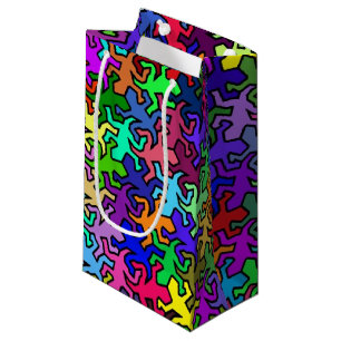 Petit Sac Cadeau Motif Mosaic Geckos - couleur