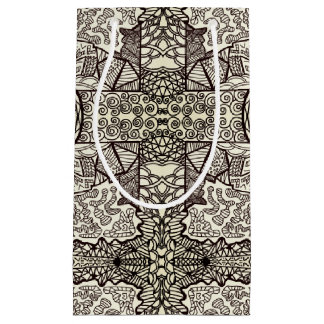 Petit Sac Cadeau Motif noir et blanc