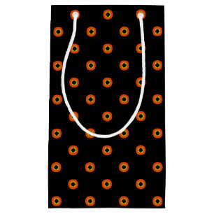 Petit Sac Cadeau Motif noir vert orange