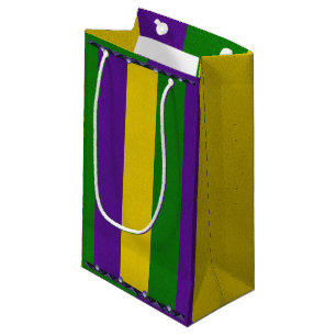 Petit Sac Cadeau Motif rayé de mardi gras