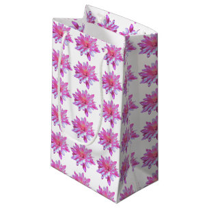 Petit Sac Cadeau Motif rose marguerite, joli motif fleuri