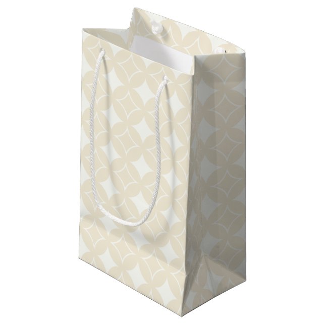 Petit Sac Cadeau Motif shippo beige (Devant Angle)