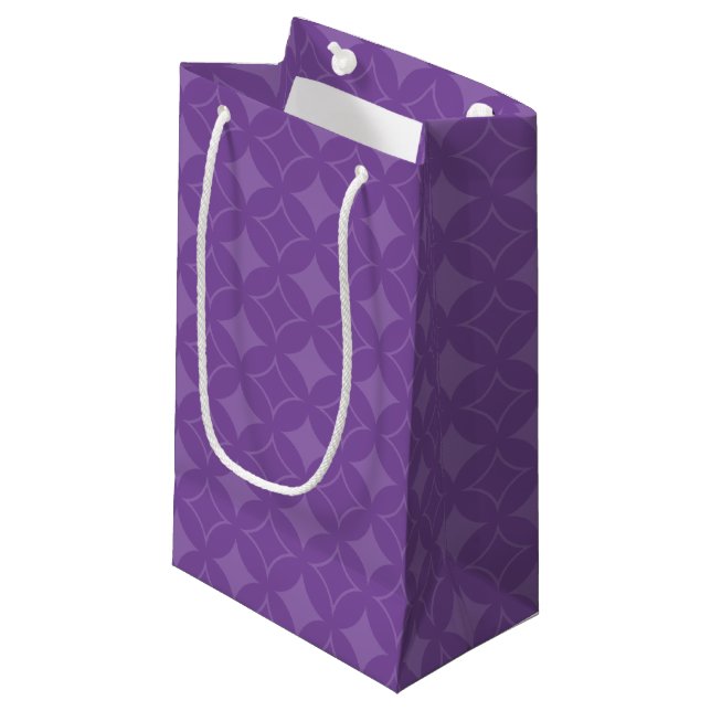 Petit Sac Cadeau Motif shippo violet (Devant Angle)