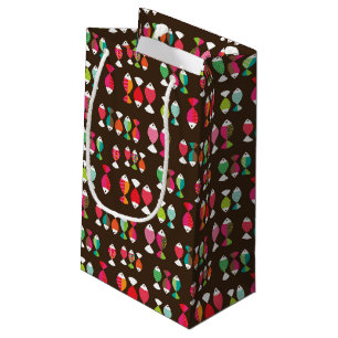 Petit Sac Cadeau Motif sous-marin 2 de rétros poissons abstraits