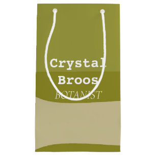 Petit Sac Cadeau Motif vert olive et brun