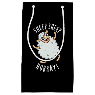 Petit Sac Cadeau Mouton Mouton Hurray Drôle Animal Pun Dark BG