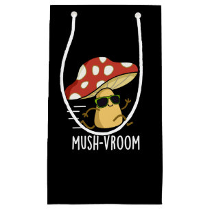 Petit Sac Cadeau Mush vroom Funny Fast Mushroom Pun Dark BG