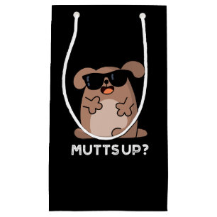 Petit Sac Cadeau Mutup Funny Doggie Pun Dark BG