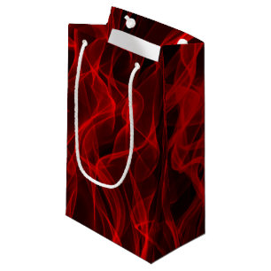 Petit Sac Cadeau Neon Red Curvy Line Abstrait Motif