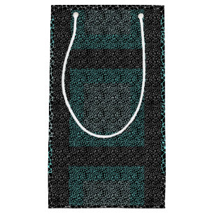 Petit Sac Cadeau Nets motif 2 tons.b Black BG