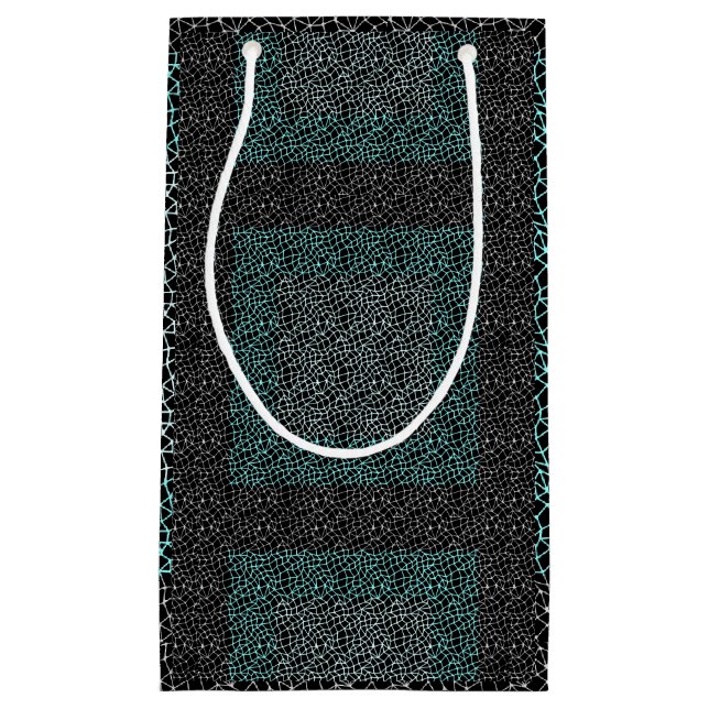 Petit Sac Cadeau Nets motif 2 tons.b Black BG (Devant)