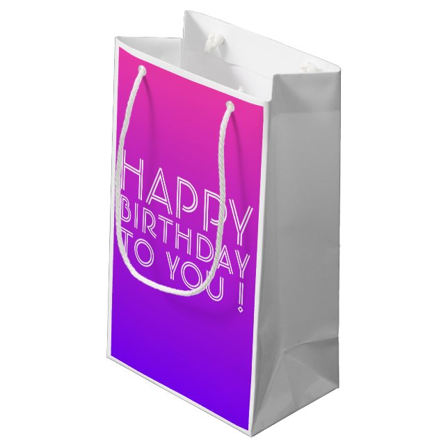 Petit Sac Cadeau N'Importe Quel Nom Modifiable Joyeux Anniversaire  (Dos Angle)
