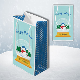 PETIT SAC CADEAU NOËL NEIGE GLOBE