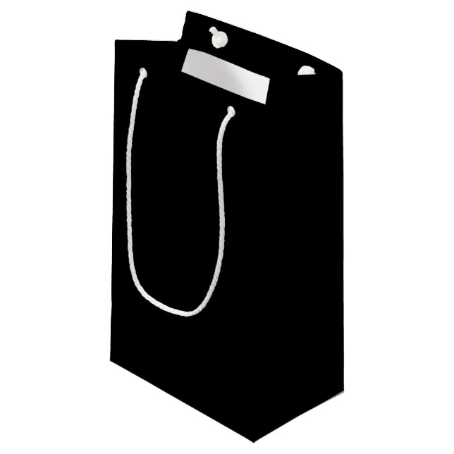 Petit Sac Cadeau Noir (Devant Angle)