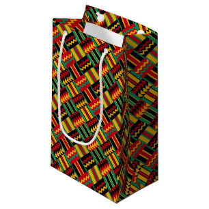 Petit Sac Cadeau Noir rouge de vert jaune de panier de fierté