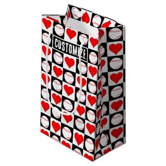 Petit Sac Cadeau Nom du joueur de baseball ou texte Sports personna