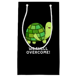 Petit Sac Cadeau Nous Shell Surmonter Funny Tortoise Pun Dark BG