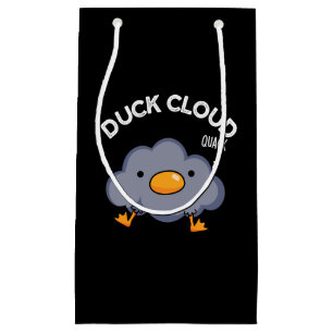 Petit Sac Cadeau Nuage de canard Funny Météo Pun Dark BG