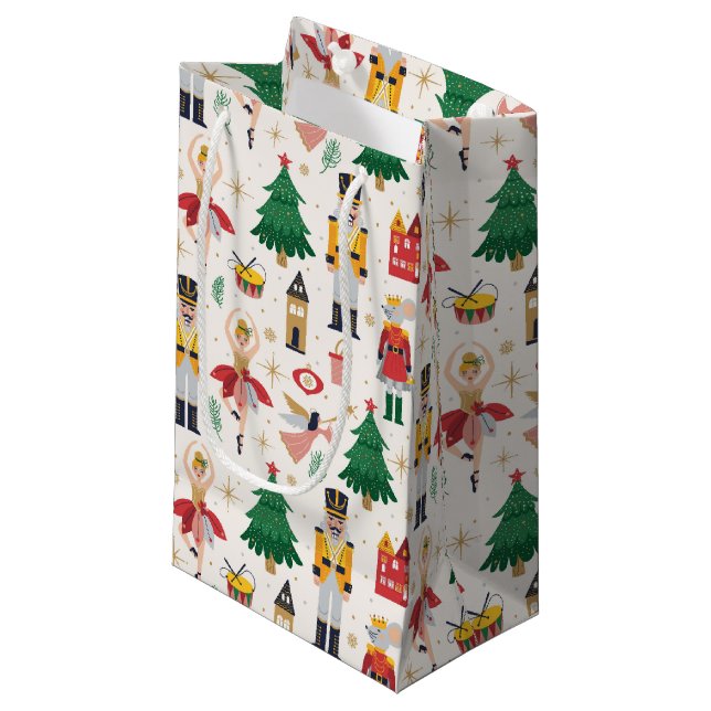 Petit Sac Cadeau Nutcracker Ballet Motif de vacances (Devant Angle)